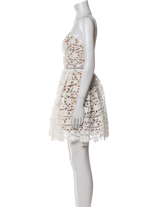 Self-Portrait Lace Pattern Mini Dress