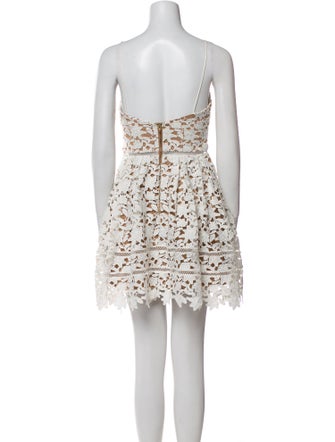 Self-Portrait Lace Pattern Mini Dress