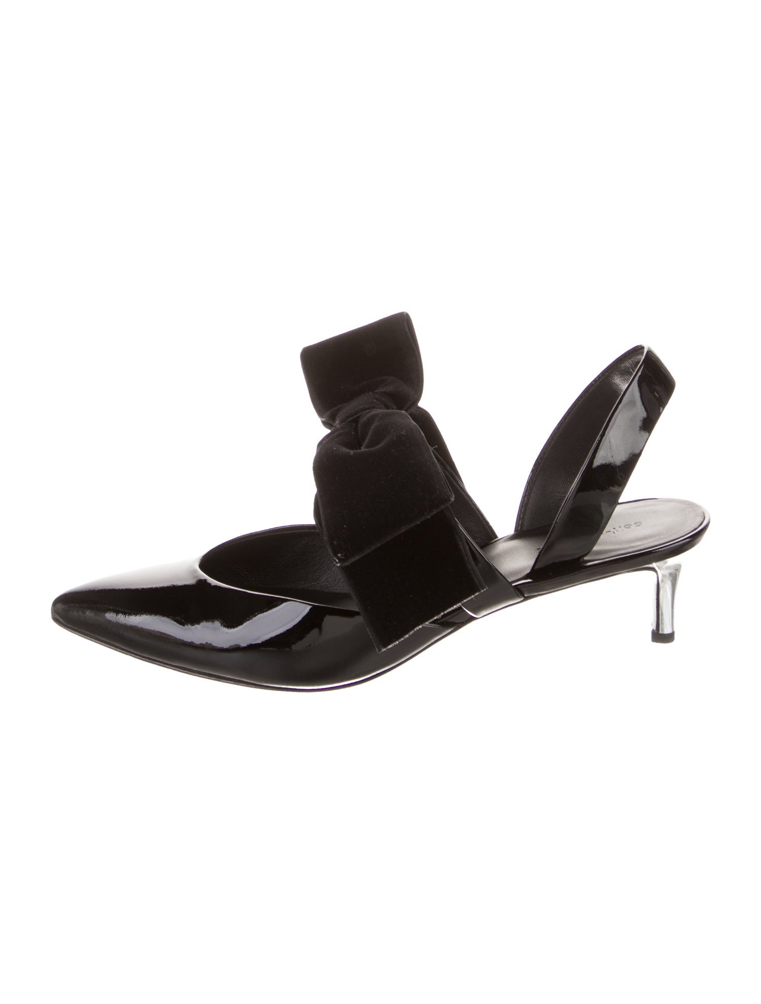 Self-Portrait Patent Leather Slingback Pumps
