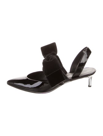 Self-Portrait Patent Leather Slingback Pumps