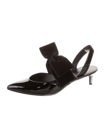 Self-Portrait Patent Leather Slingback Pumps