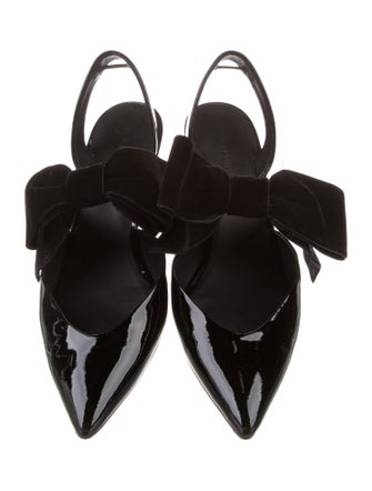 Self-Portrait Patent Leather Slingback Pumps