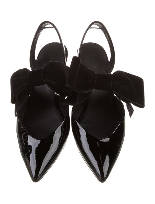 Self-Portrait Patent Leather Slingback Pumps