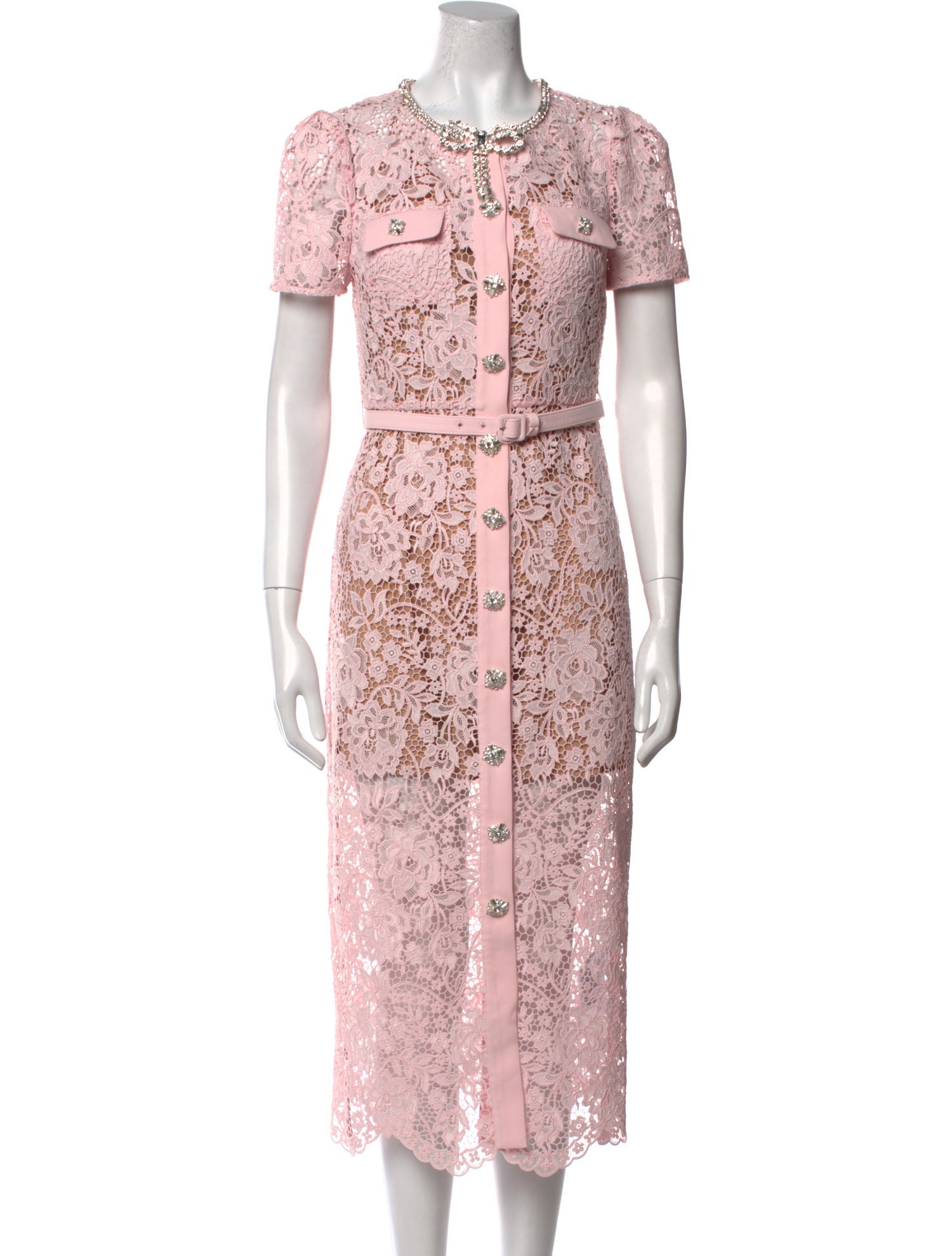 Self-Portrait Lace Pattern Long Dress