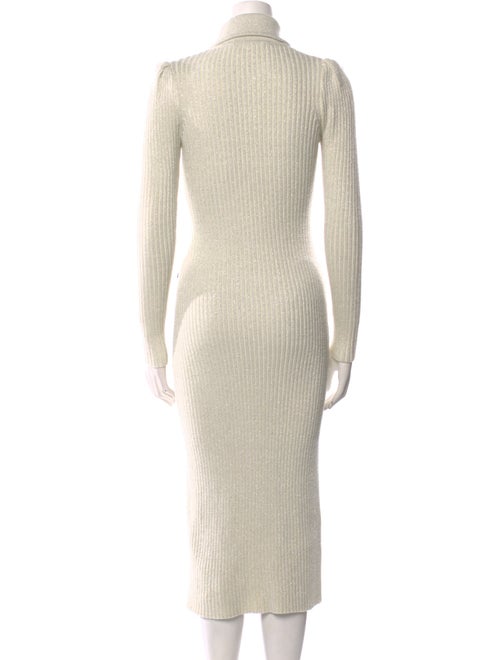 Self-Portrait Mock Neck Midi Length Dress