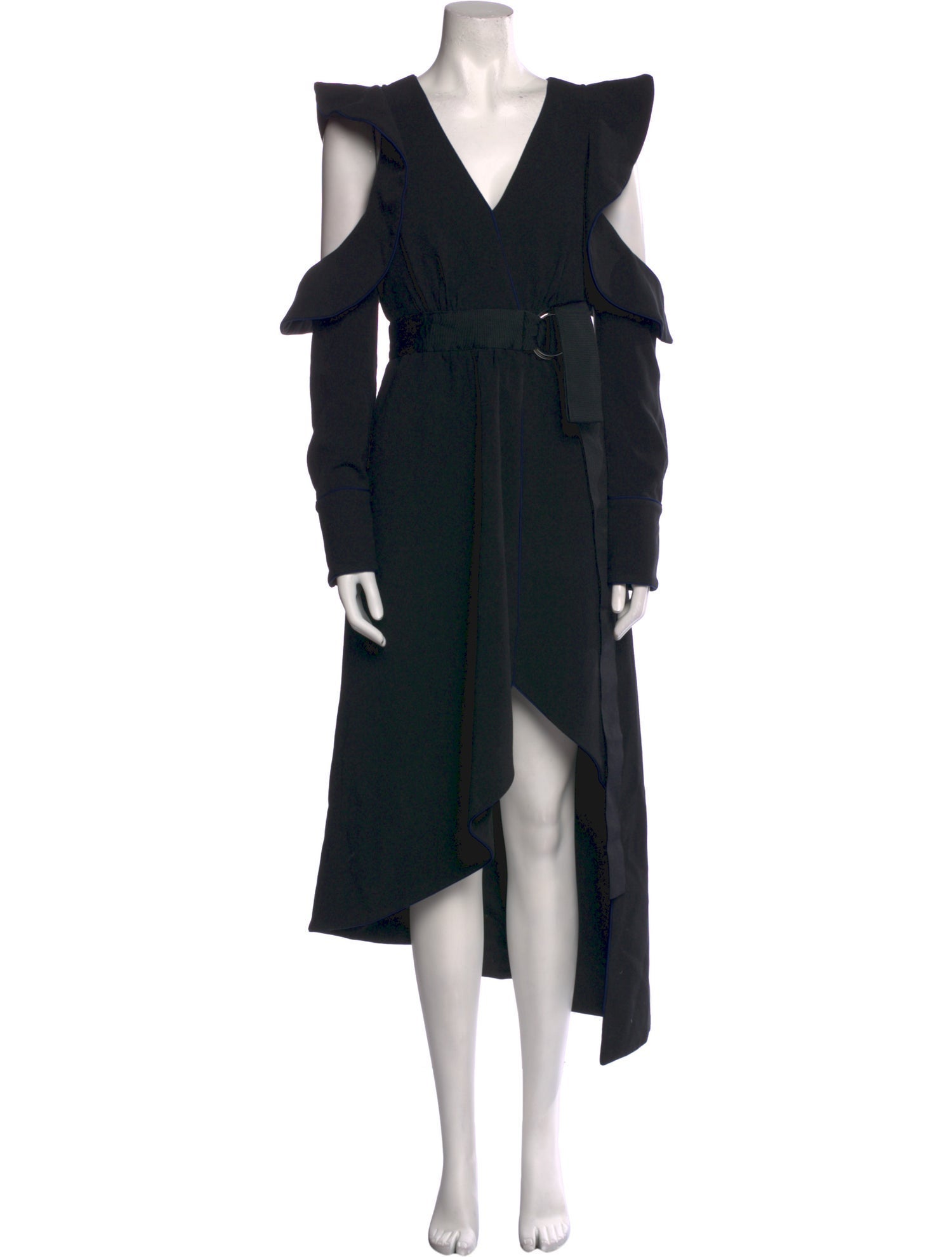 Self-Portrait V-Neck Midi Length Dress