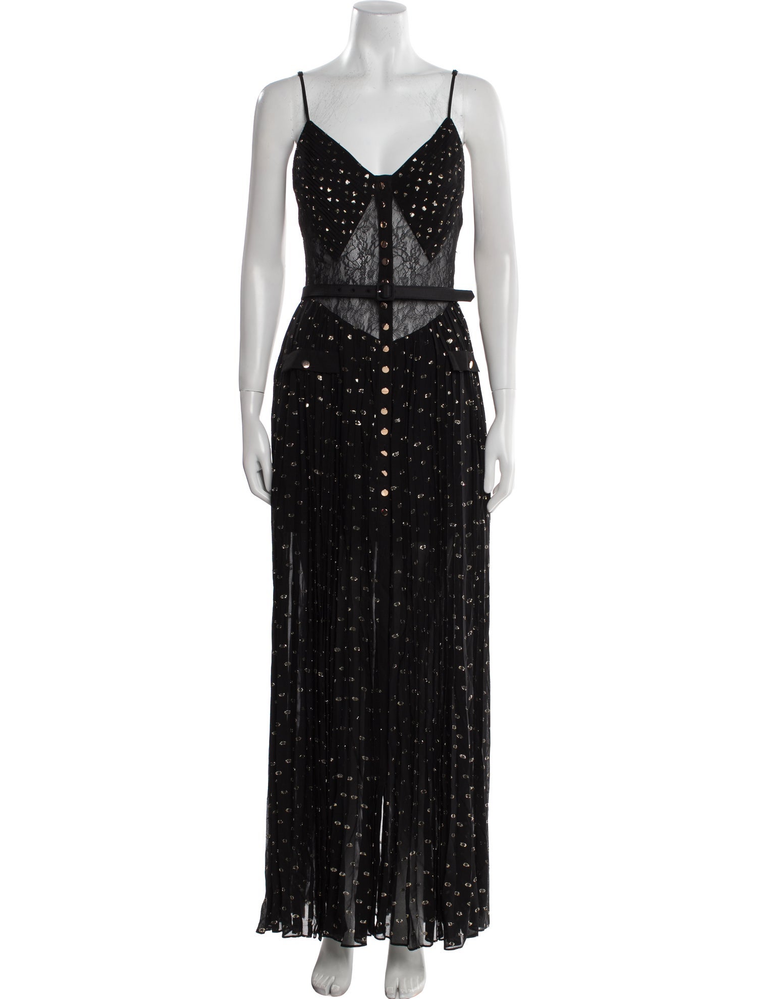 Self-Portrait Polka Dot Print Long Dress