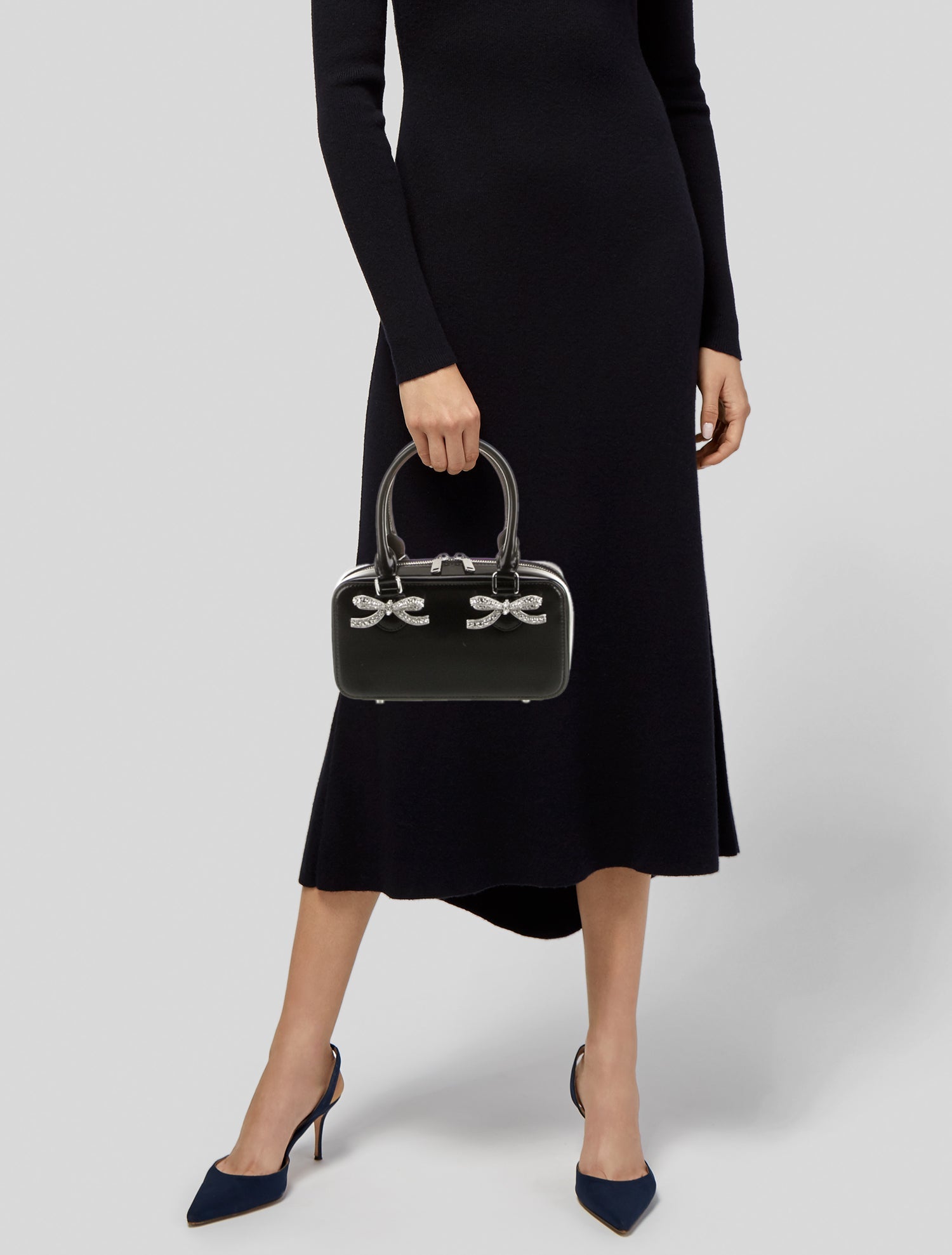 Self-Portrait Leather Top Handle Bag