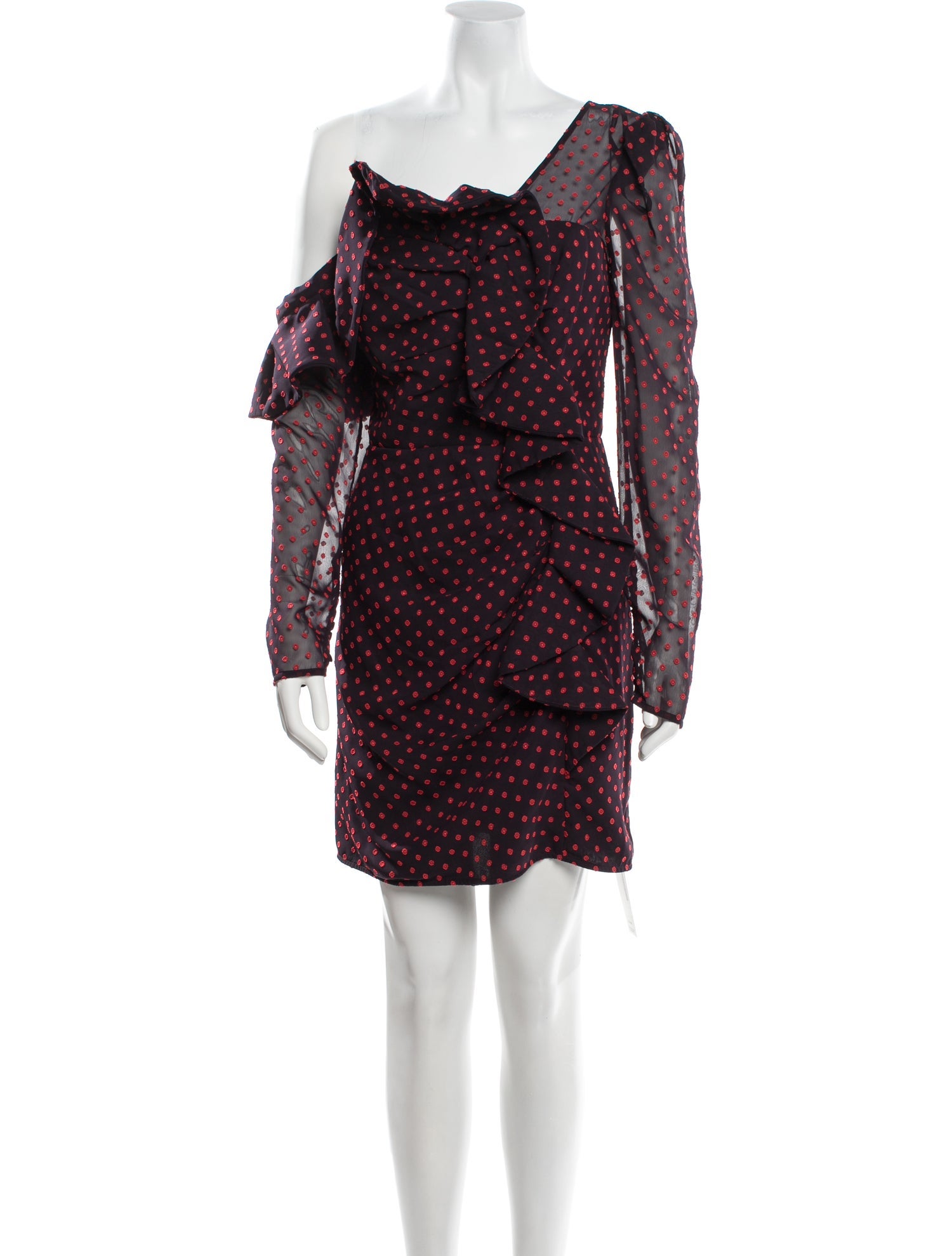 Self-Portrait Polka Dot Print Mini Dress