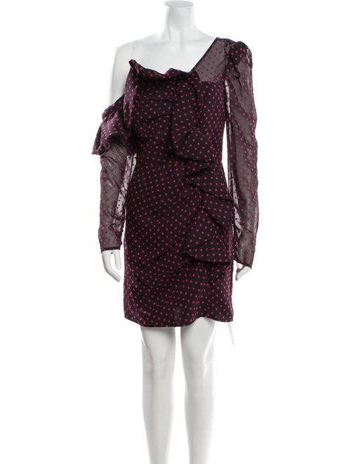 Self-Portrait Polka Dot Print Mini Dress