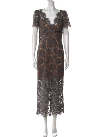 Self-Portrait Lace Long Dress