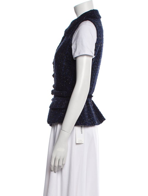 Self-Portrait Tweed Pattern Vest