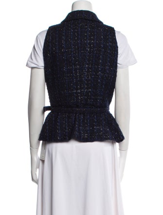 Self-Portrait Tweed Pattern Vest