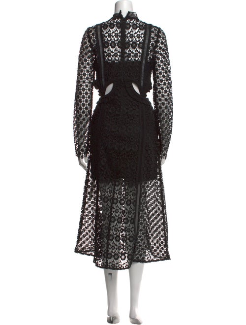 Self-Portrait Lace Pattern Long Dress