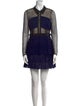 Self-Portrait Lace Pattern Mini Dress