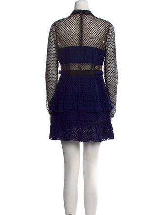 Self-Portrait Lace Pattern Mini Dress