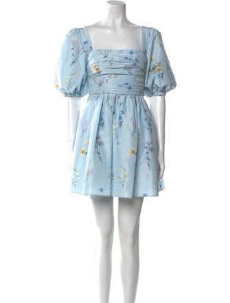 Self-Portrait Floral Print Mini Dress