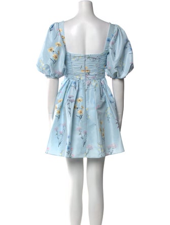 Self-Portrait Floral Print Mini Dress