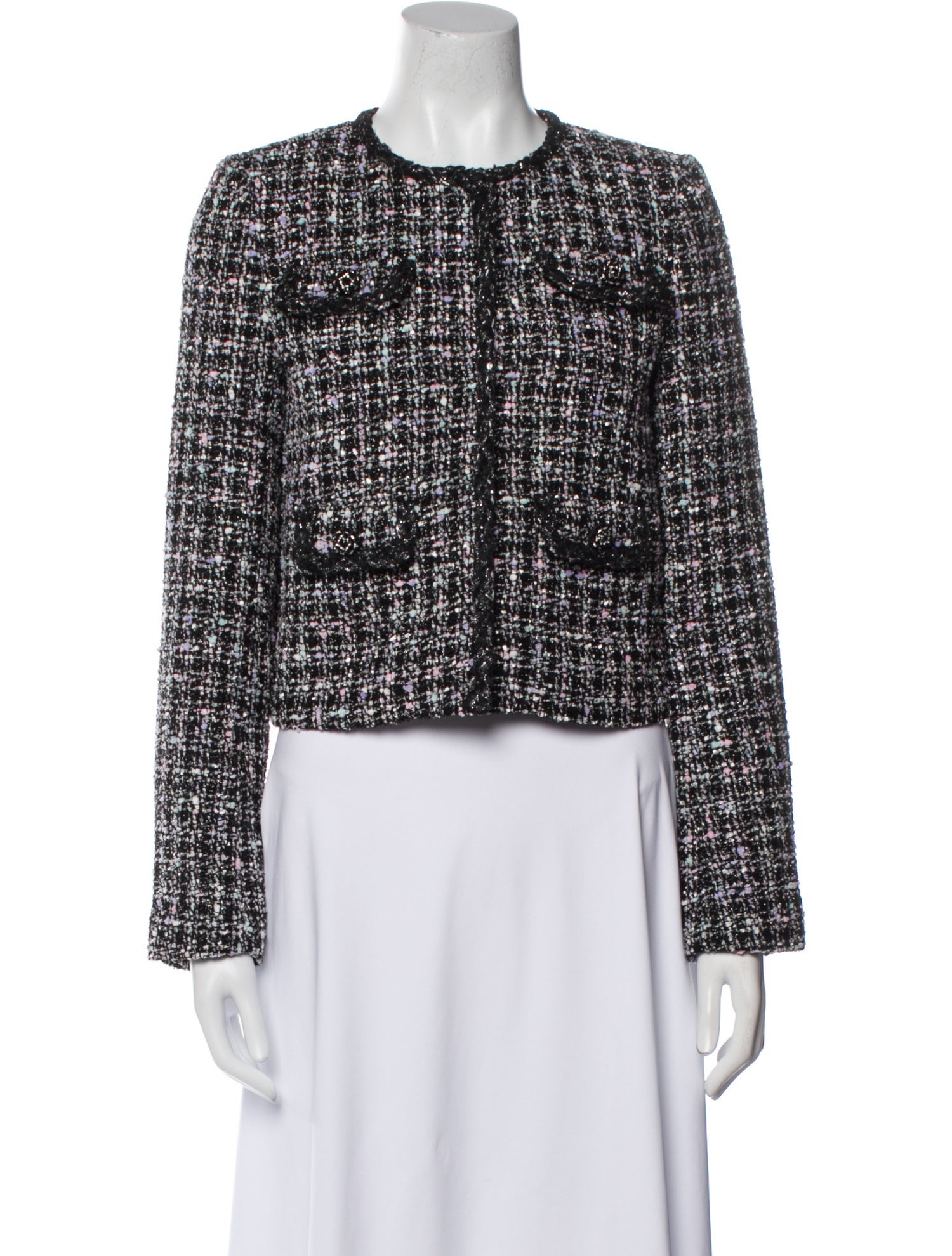 Self-Portrait Boucle Tweed Pattern Evening Jacket w/ Tags