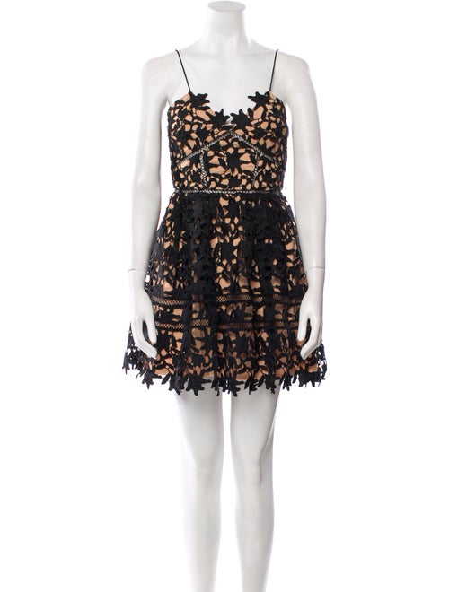 Self-Portrait Crochet Mini Dress