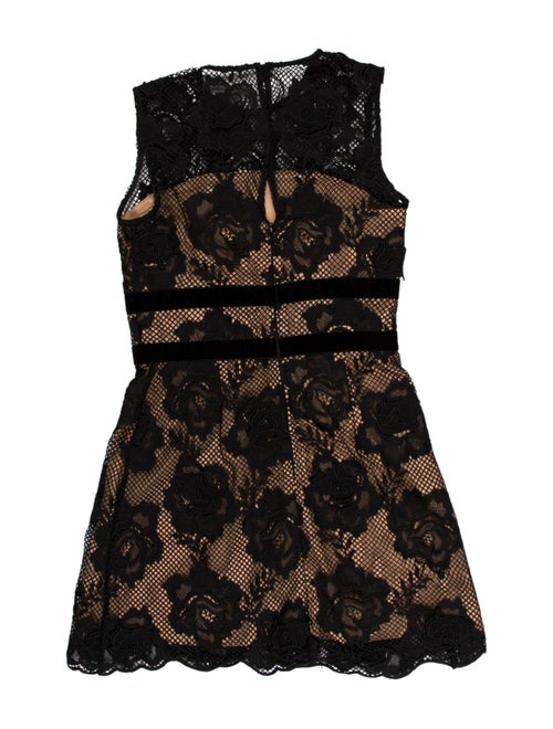 Self-Portrait Lace Pattern Mini Dress