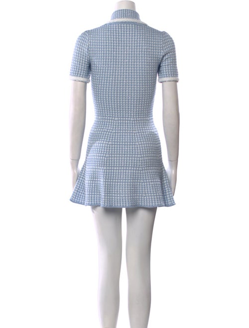 Self-Portrait Plaid Print Mini Dress