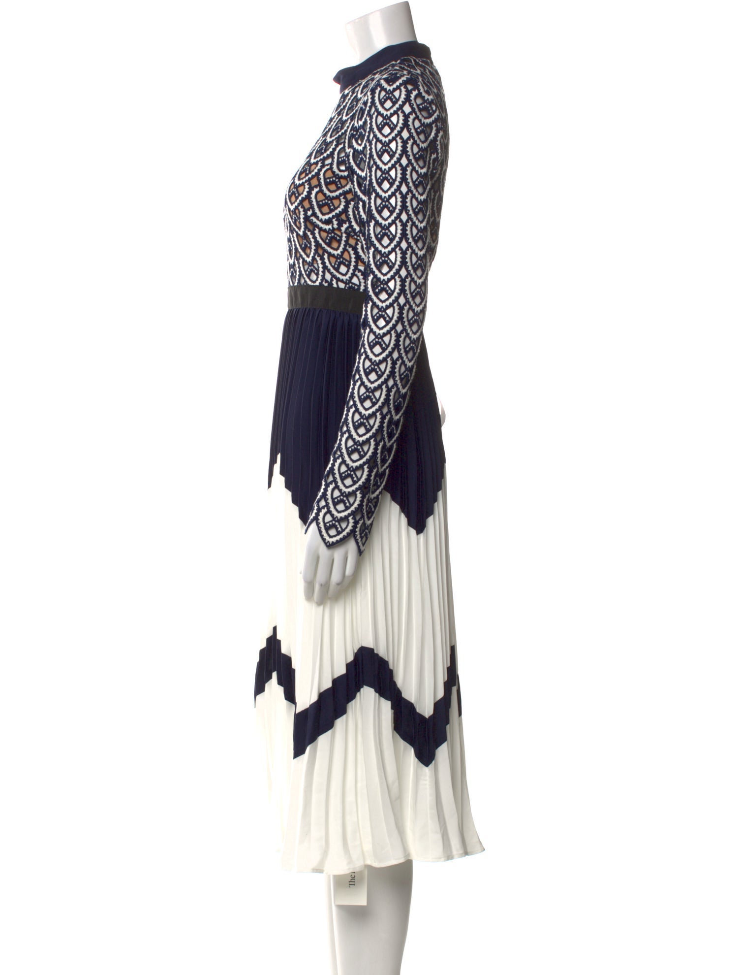 Self-Portrait Striped Midi Length Dress w/ Tags