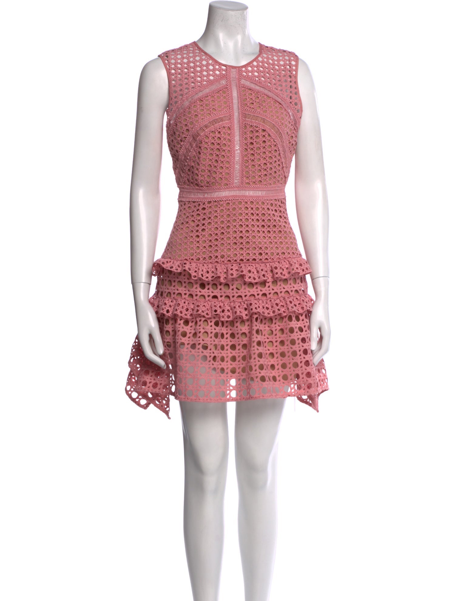 Self-Portrait Lace Pattern Mini Dress - Pink Dresses, Clothing - WSELF87724 | The RealReal Self-Portrait Lace Pattern Mini Dress - Pink Dresses, Clothing - WSELF87724 | The RealReal