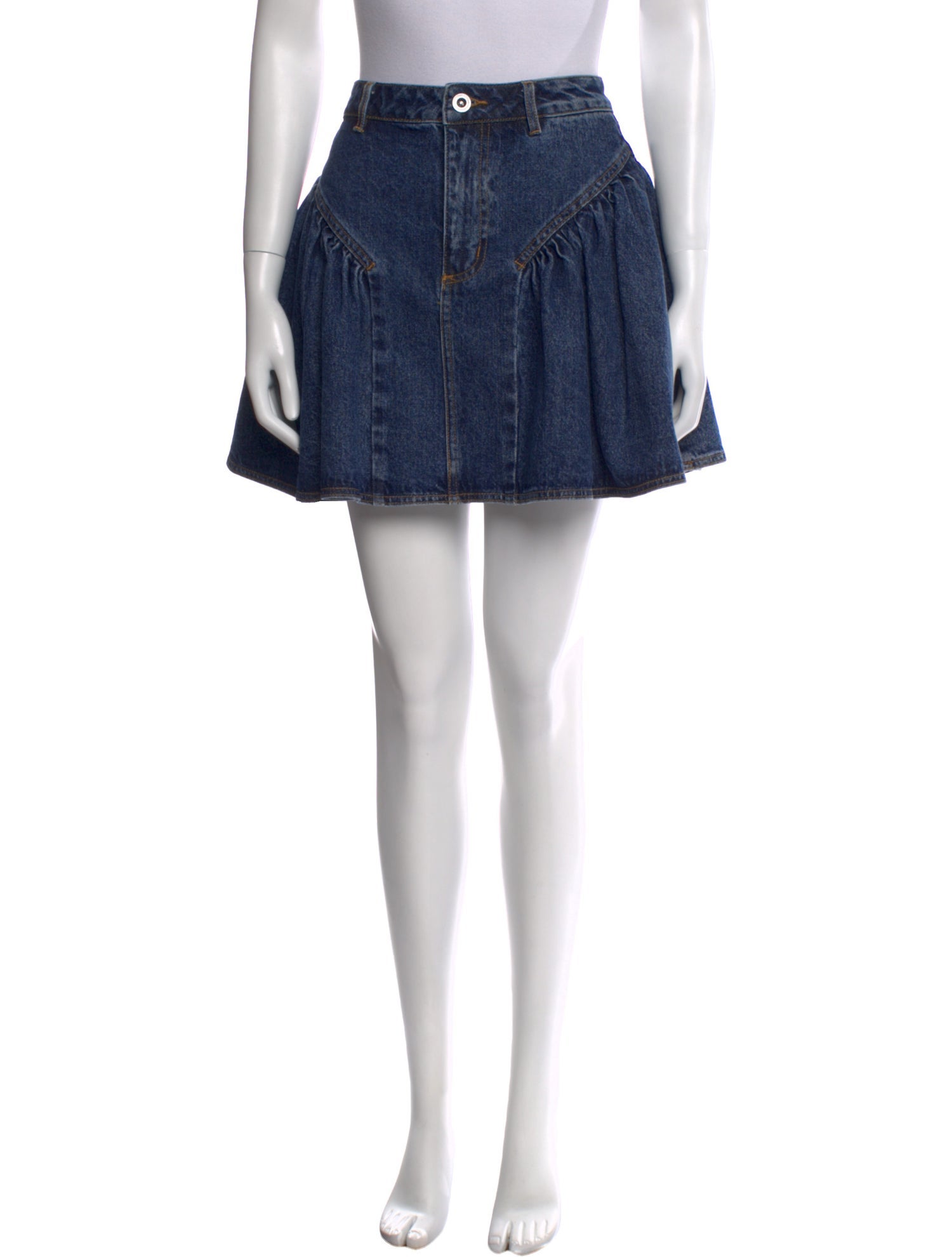 Self-Portrait Pleated Accents Mini Skirt