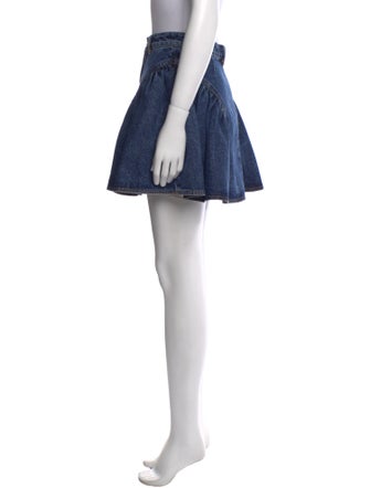 Self-Portrait Pleated Accents Mini Skirt