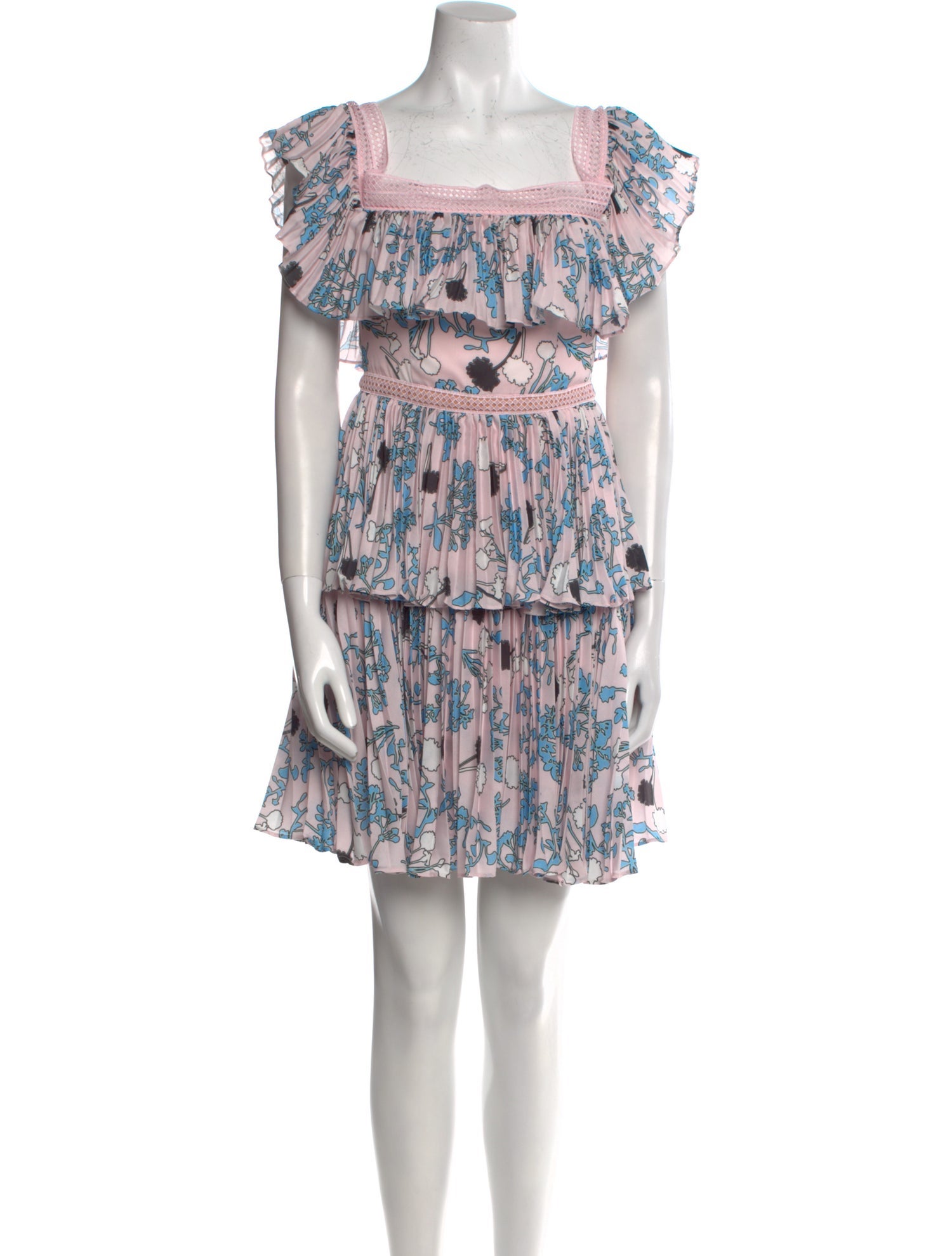 Self-Portrait Floral Print Mini Dress