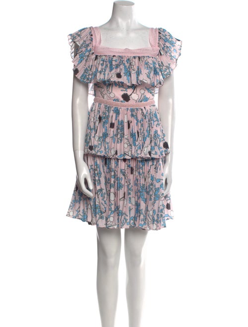 Self-Portrait Floral Print Mini Dress