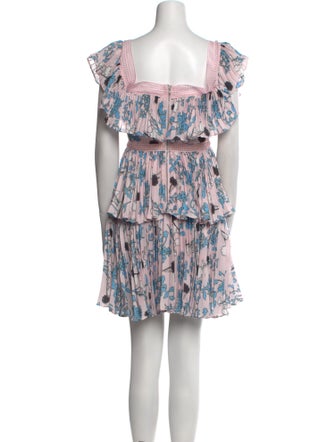 Self-Portrait Floral Print Mini Dress