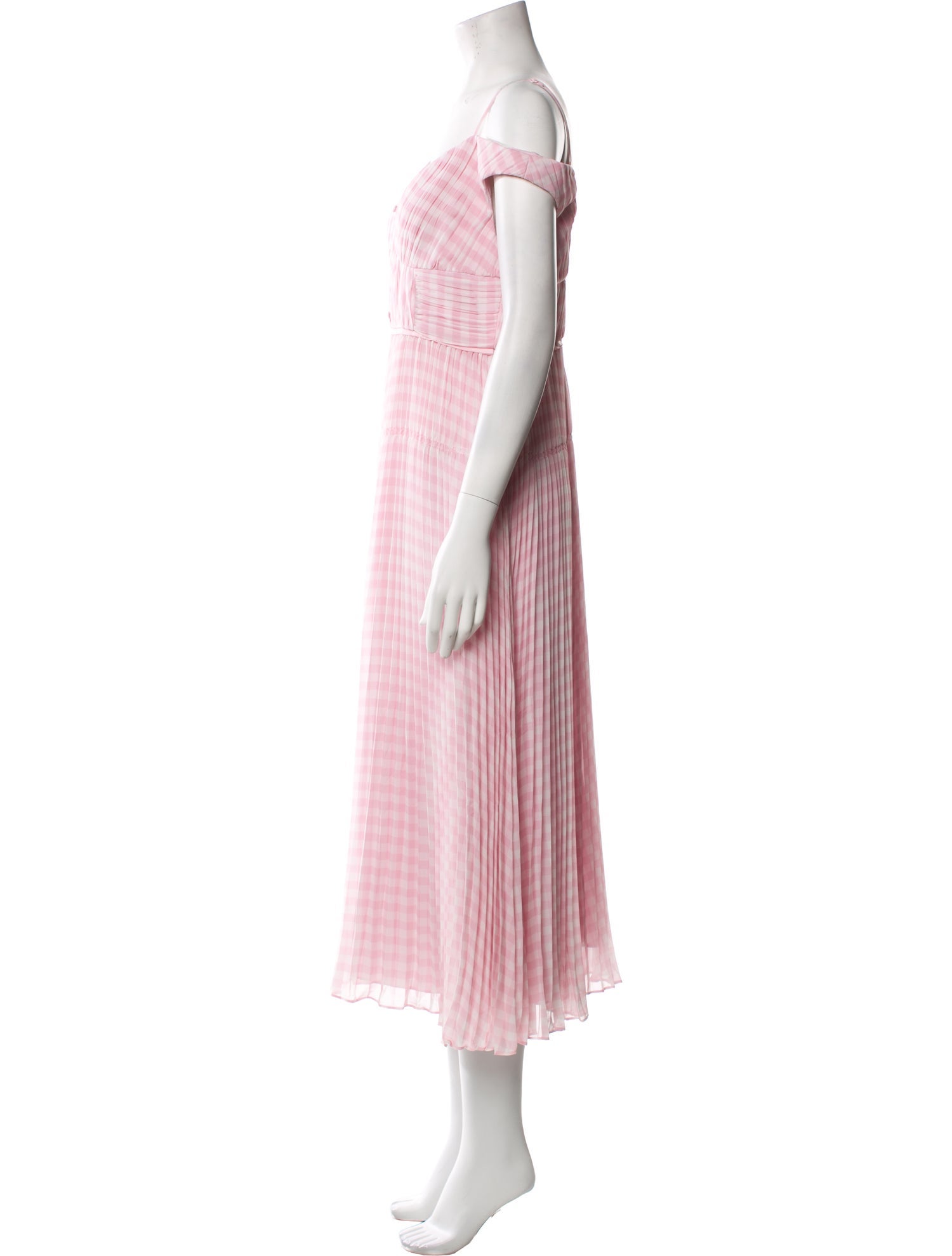 Self-Portrait Plaid Print Midi Length Dress w/ Tags