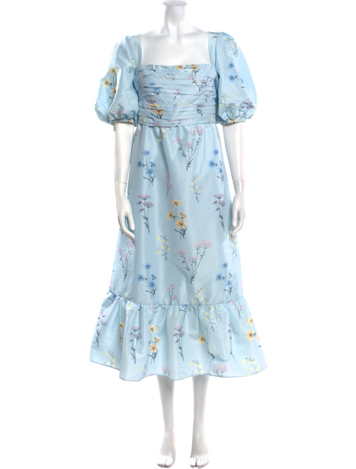 Self-Portrait Floral Print Midi Length Dress