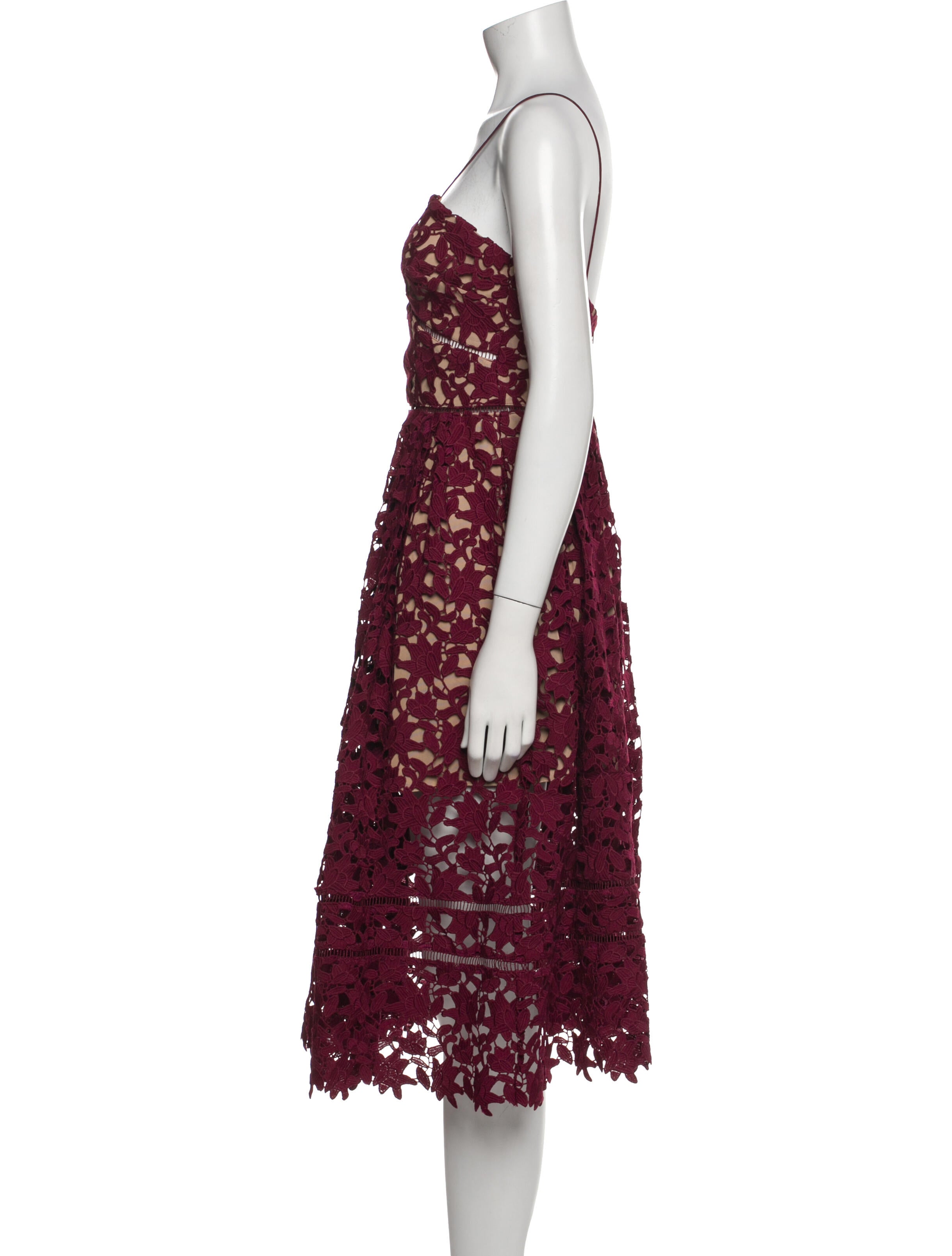 Self-Portrait Strapless Midi Length Dress