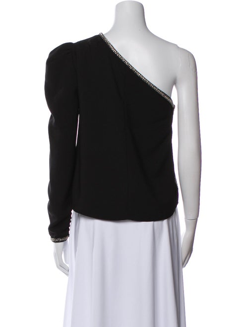 Self-Portrait One-Shoulder Long Sleeve Top