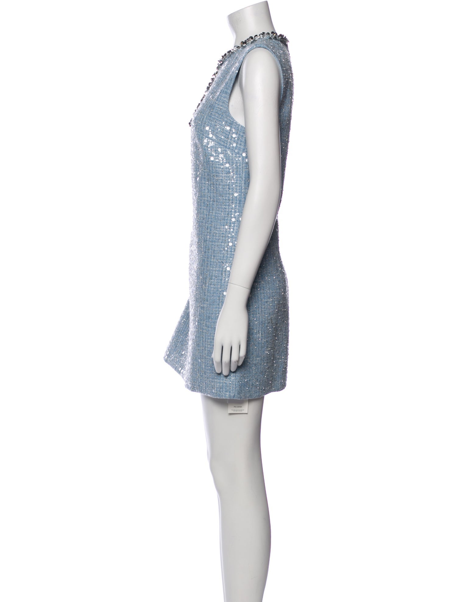 Self-Portrait Crew Neck Mini Dress