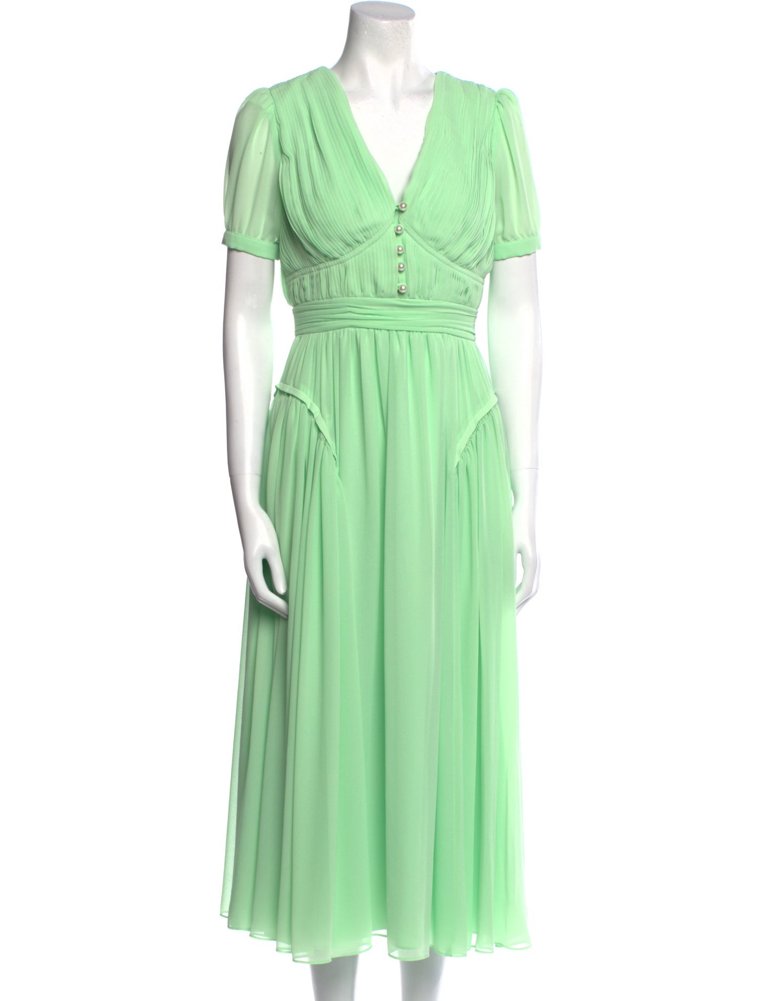 Self-Portrait V-Neck Long Dress