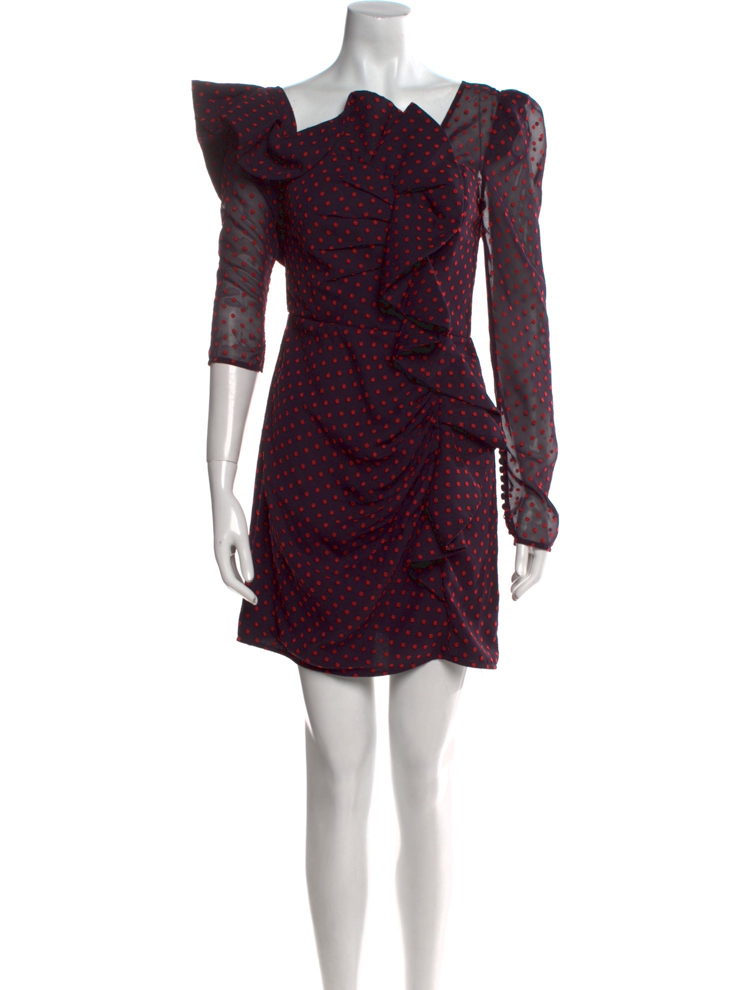 Self-Portrait Polka Dot Print Mini Dress w/ Tags