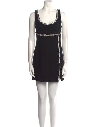 Self-Portrait Scoop Neck Mini Dress