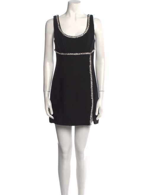 Self-Portrait Scoop Neck Mini Dress