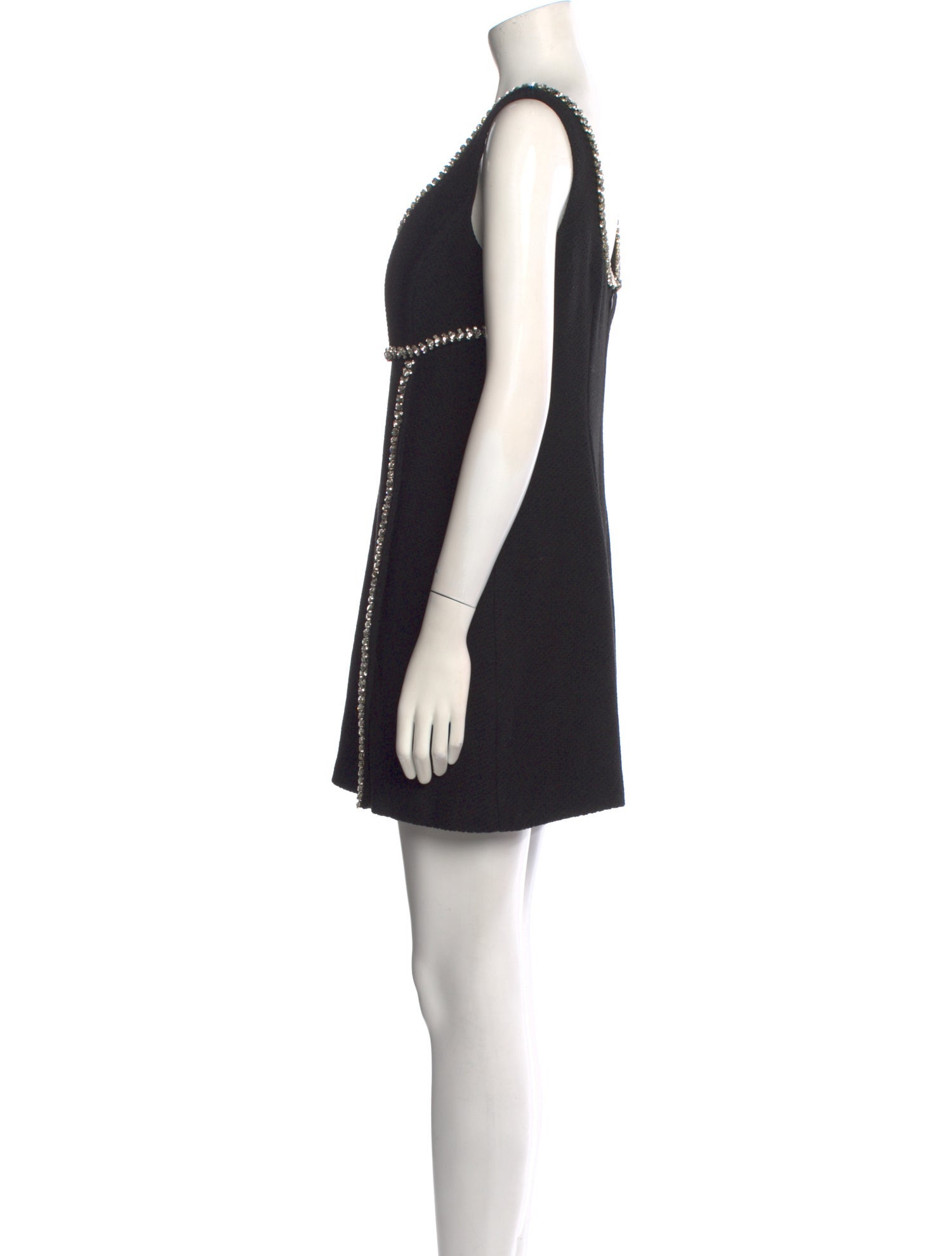 Self-Portrait Scoop Neck Mini Dress