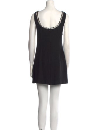 Self-Portrait Scoop Neck Mini Dress