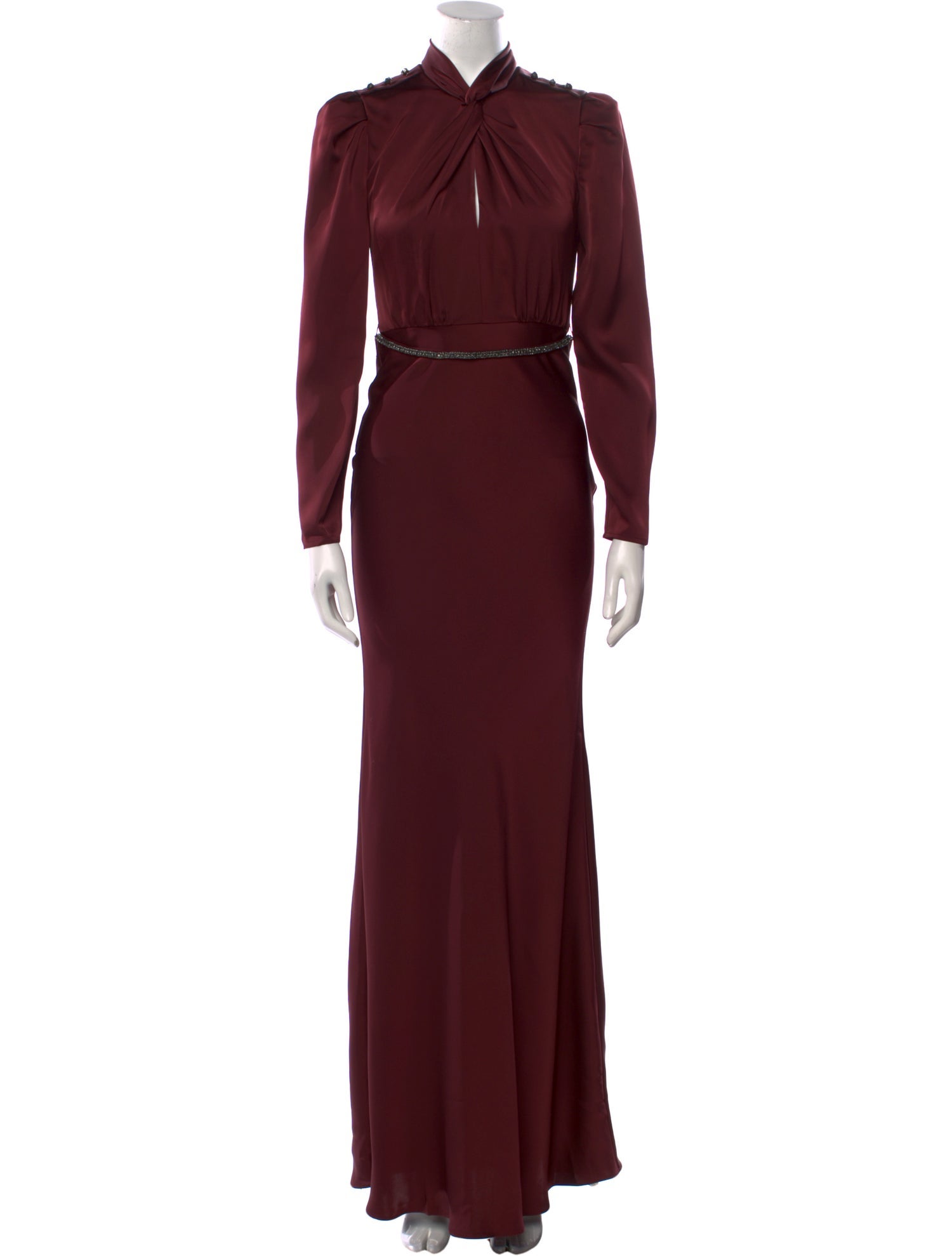 Self-Portrait Mock Neck Long Dress