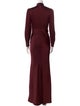 Self-Portrait Mock Neck Long Dress