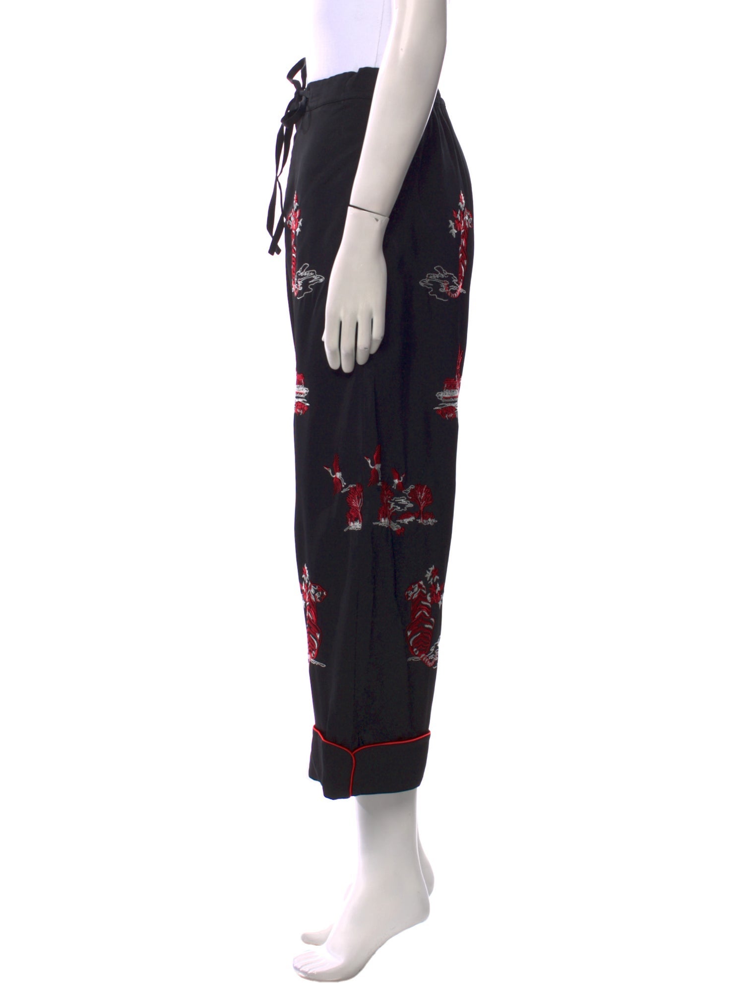 Self-Portrait Printed Wide Leg Pants w/ Tags