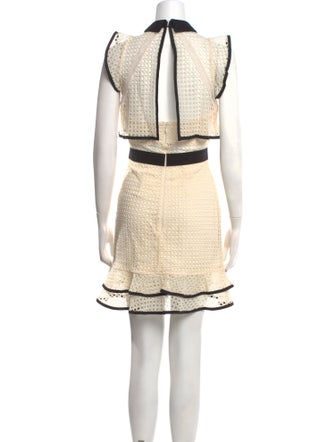 Self-Portrait Lace Pattern Knee-Length Dress