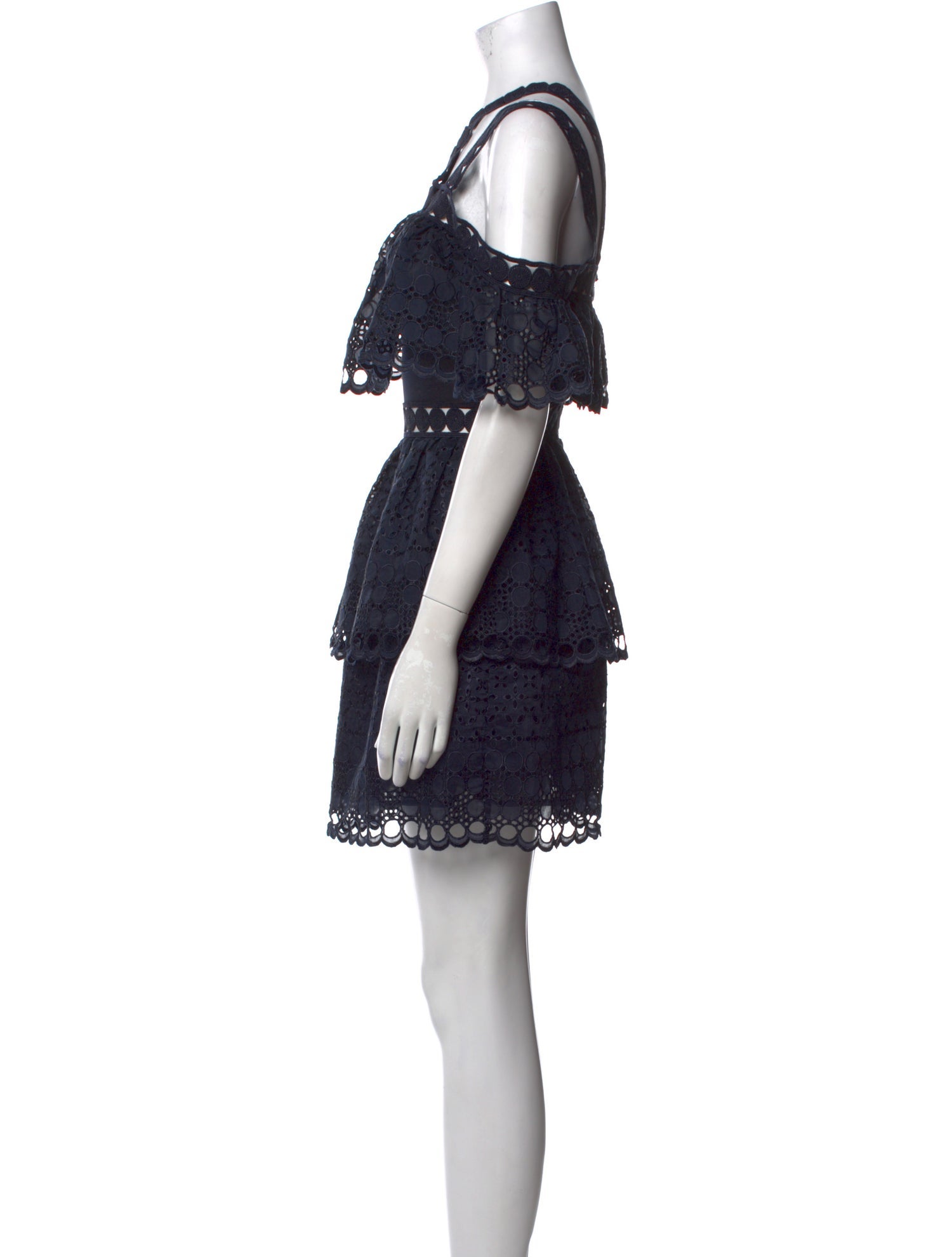 Self-Portrait V-Neck Mini Dress