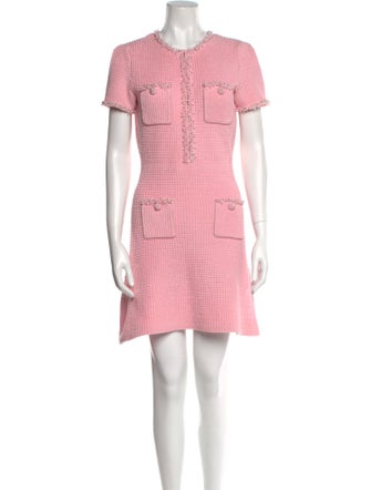 Self-Portrait Crew Neck Mini Dress